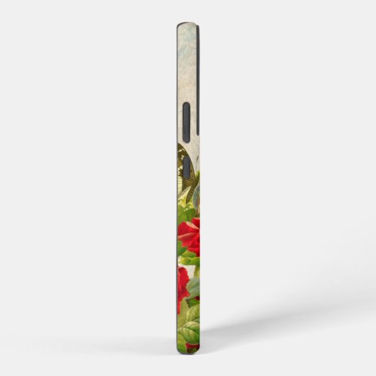 ヴィンテージの花束と蝶 SAMSUNG GALAXYケース (右側面)