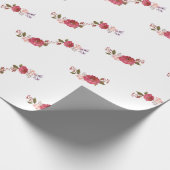 ヴィンテージの花束のクリスマスの休日 ラッピングペーパー (角)