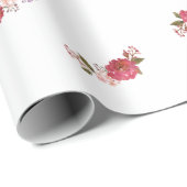 ヴィンテージの花束のクリスマスの休日 ラッピングペーパー (ロールコーナー)