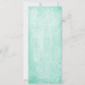 ヴィンテージの花柄および葉の招待状 招待状 (裏面)