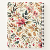 ヴィンテージの花柄と果実 ノートブック (裏面)