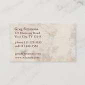 ヴィンテージの花柄のイニシャルP 名刺 (裏面)