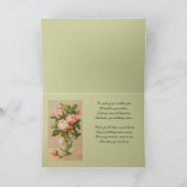 ヴィンテージの花柄のハッピーバースデー カード (内部)