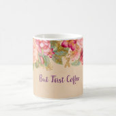 ヴィンテージの花柄のマグ コーヒーマグカップ (中央)