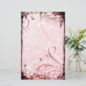 ヴィンテージの花柄の文房具 便箋 (スタンド正面)