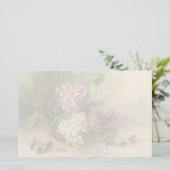 ヴィンテージの花柄の文房具 便箋 (スタンド正面)