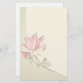 ヴィンテージの花柄の文房具 便箋 (正面/裏面)