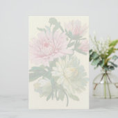 ヴィンテージの花柄の文房具 便箋 (スタンド正面)