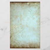 ヴィンテージの花柄の文房具 便箋 (正面)