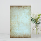 ヴィンテージの花柄の文房具 便箋 (スタンド正面)