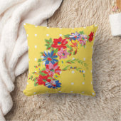 ヴィンテージの花柄の枕 クッション (ブランケット)