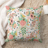 ヴィンテージの花柄の枕 クッション (ブランケット)