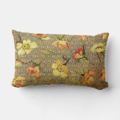 ヴィンテージの花柄の波 ランバークッション (裏面)