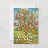 ヴィンテージの花柄の返信カード。春と夏のウェディングに。 招待状 (裏面)