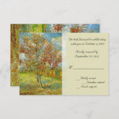 ヴィンテージの花柄の返信カード。春と夏のウェディングに。 招待状 (正面/裏面)