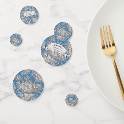 ヴィンテージの花柄ターコイズブルーのトワルドジューイーシャワー コンフェッティ (グループ)