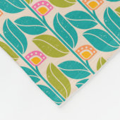 ヴィンテージの花柄パターンが付いている毛布 フリースブランケット (角)