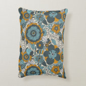 ヴィンテージの花柄パターン アクセントクッション (裏面(縦))