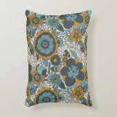 ヴィンテージの花柄パターン アクセントクッション (正面(垂直))