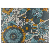 ヴィンテージの花柄パターン カッティングボード (正面)