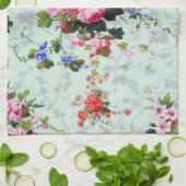 ヴィンテージの花柄パターン キッチンタオル (折り畳み)