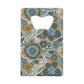 ヴィンテージの花柄パターン クレジットカード栓抜き (裏面)