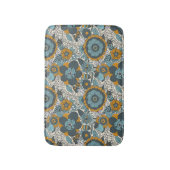 ヴィンテージの花柄パターン バスマット (正面縦)