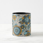 ヴィンテージの花柄パターン マグカップ (中央)