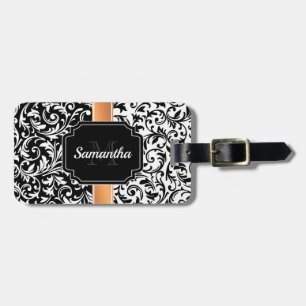 ヴィンテージの花柄パターン ラゲッジタグ