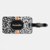 ヴィンテージの花柄パターン ラゲッジタグ (裏面横)