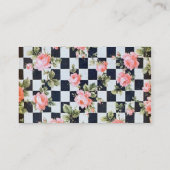 ヴィンテージの花柄パターン 名刺 (裏面)