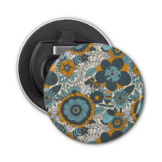 ヴィンテージの花柄パターン 栓抜き (正面)