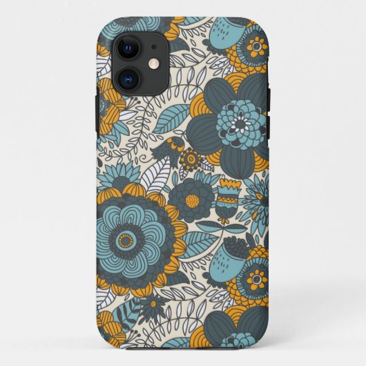 ヴィンテージの花柄パターン Case-Mate iPhoneケース (裏面)