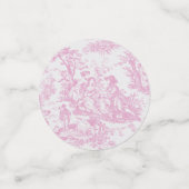 ヴィンテージの花柄ピンクのトワルドジューイシャワー コンフェッティ (スモール正面)