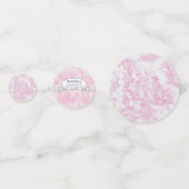 ヴィンテージの花柄ピンクのトワルドジューイーシャワー コンフェッティ (正面)