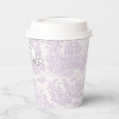 ヴィンテージの花柄ライラック トワルドジュー シャワーペーパー 紙コップ (左)