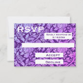 ヴィンテージの花柄レスポンスカード 出欠カード (正面)