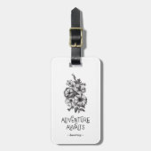 ヴィンテージの花柄|の冒険は待ちます ラゲッジタグ (正面縦)