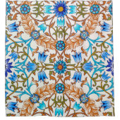 ヴィンテージの花柄、ウィリアム·モリス シャワーカーテン (正面)