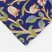 ヴィンテージの花柄、ウィリアム·モリス フリースブランケット (角)