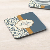 ヴィンテージの花柄 コースター (左側)