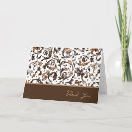 ヴィンテージの花柄 サンキューカード