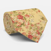 ヴィンテージの花柄 ネクタイ (ロール)