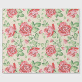 ヴィンテージの花柄 ラッピングペーパー (フラット)