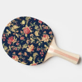 ヴィンテージの花柄 卓球ラケット (横)
