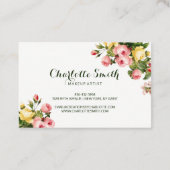 ヴィンテージの花柄 名刺 (裏面)