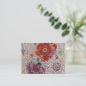 ヴィンテージの花柄 名刺 (スタンド正面)