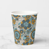 ヴィンテージの花柄 紙コップ (正面)