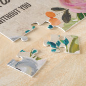 ヴィンテージの花模様|のメイド・オブ・オーナー(花嫁付き添い人)のパズル ジグソーパズル (側面)