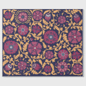 ヴィンテージの花模様。ウズベク・スザニ国立オルナ ラッピングペーパー (フラット)